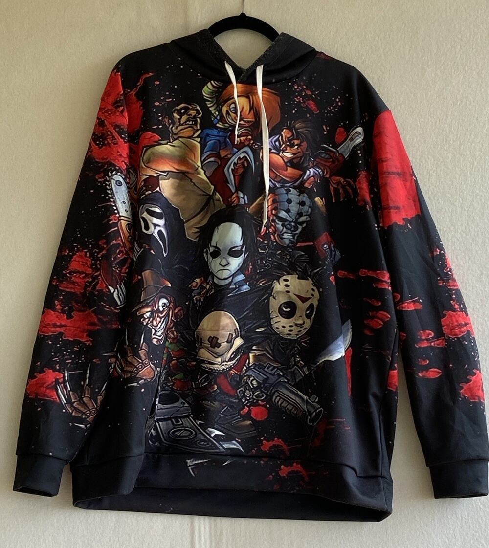 Horror Monster Movie Killer Hoodie Sweatshirt Unisex Size XXLargeJason/Freddy